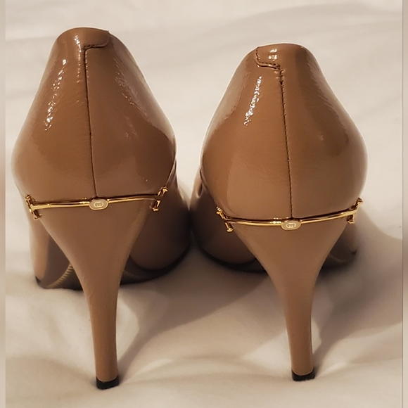 GUCCI - size 40/10 - pumps/heels shoes- patent leather in nude color - Picture 3 of 10